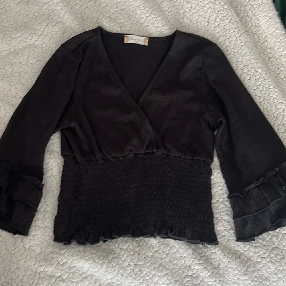 Black long sleeve dress shirt